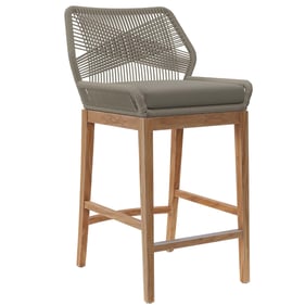 Modway Furniture Wellspring Light Gray Greige Outdoor Patio Bar Stool