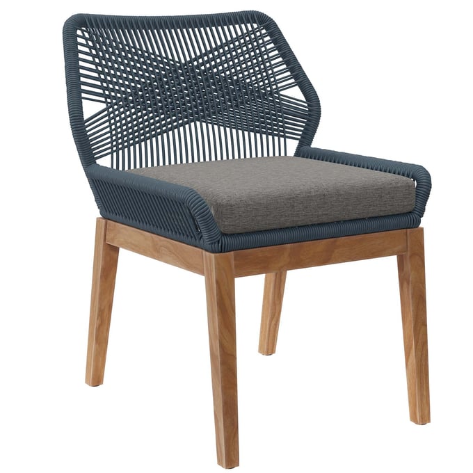 Modway Furniture Wellspring Blue Graphite Outdoor Patio Dining Chair EEI-5747-BLU-GPH