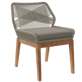 Modway Furniture Wellspring Light Gray Greige Outdoor Patio Dining Chair