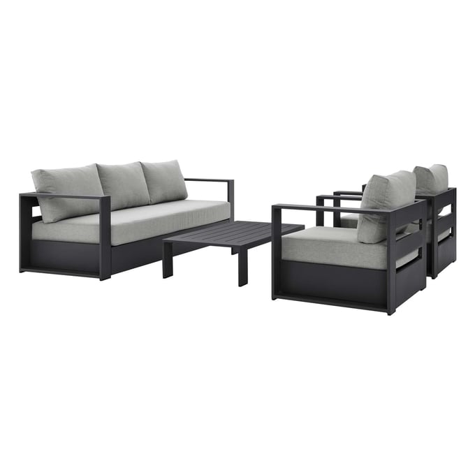 Modway Furniture Tahoe Gray Outdoor Patio 4pc Set EEI-5749-GRY-GRY