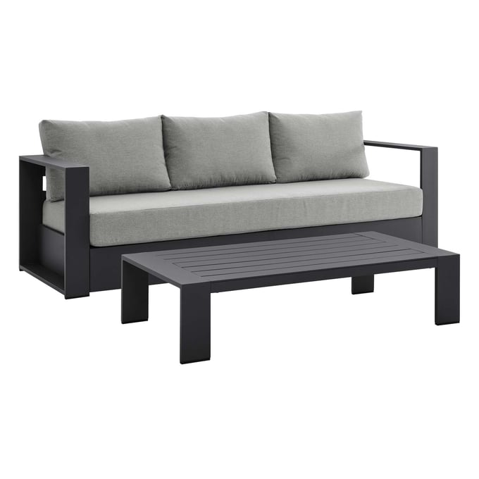 Modway Furniture Tahoe Gray Outdoor Patio 2pc Set EEI-5750-GRY-GRY