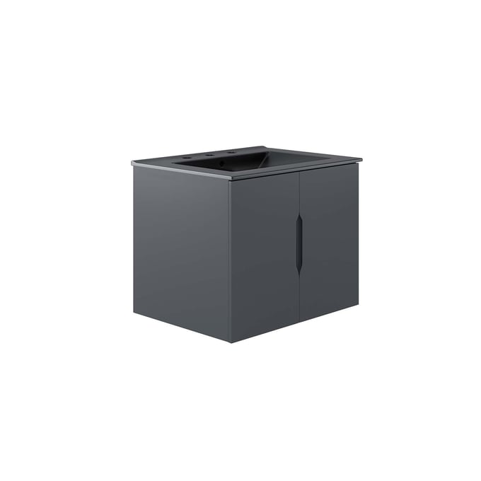 Modway Furniture Vitality Gray Black 24 Inch Bathroom Vanity EEI-5782-GRY-BLK