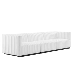 Modway Furniture Conjure Black White Sofa