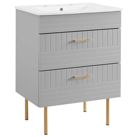 Modway Furniture Daybreak Light Gray 24 Inch Bathroom Vanity