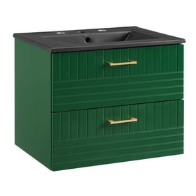 Modway Furniture Daybreak Green Black 24 Inch Bathroom Vanity