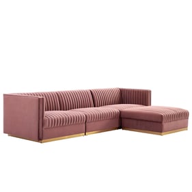 Modway Furniture Sanguine Dusty Rose 4pc Modular Sectional