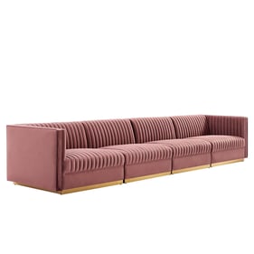 Modway Furniture Sanguine Dusty Rose 4 Seat Modular Sectional Sofa