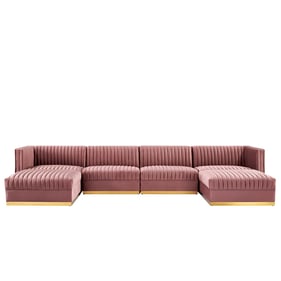 Modway Furniture Sanguine Dusty Rose 6pc Modular Sectional