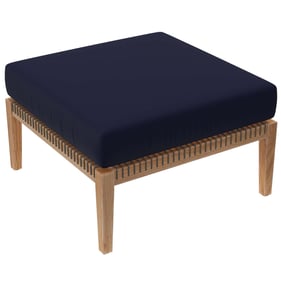 Modway Furniture Clearwater Gray Navy Outdoor Patio Ottoman