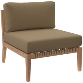 Modway Furniture Clearwater Gray Light Brown Outdoor Patio Armless Chair