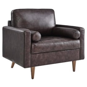 Modway Furniture Valour Brown Leather Armchair