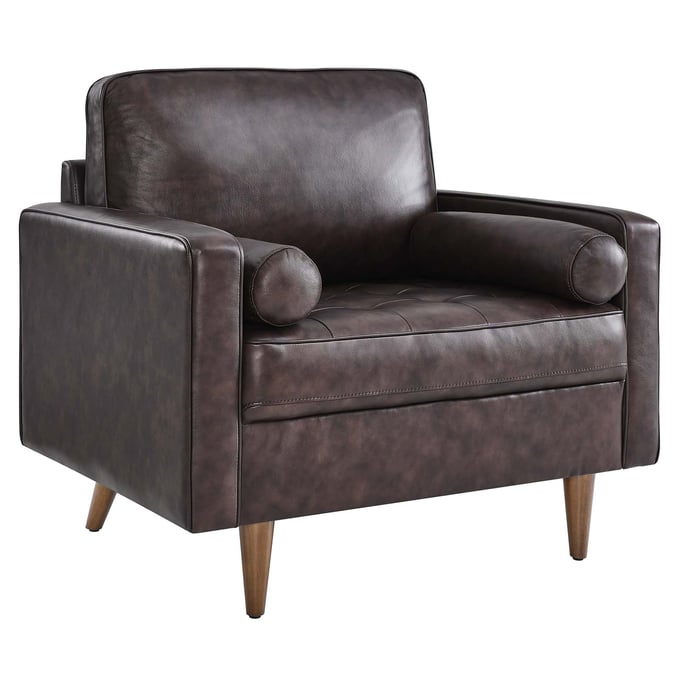 Modway Furniture Valour Brown Leather Armchair EEI-5869-BRN