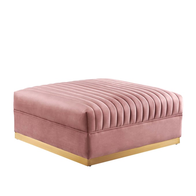 Modway Furniture Sanguine Dusty Rose Sectional Sofa Ottoman EEI-6036-DUS