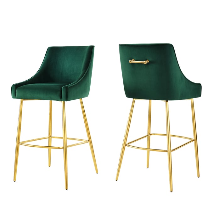 2 Modway Furniture Discern Green Bar Stools EEI-6037-GRN