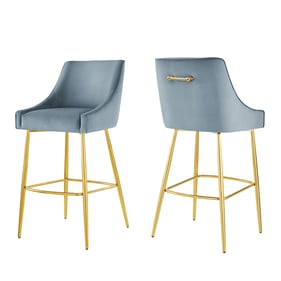 2 Modway Furniture Discern Light Blue Bar Stools