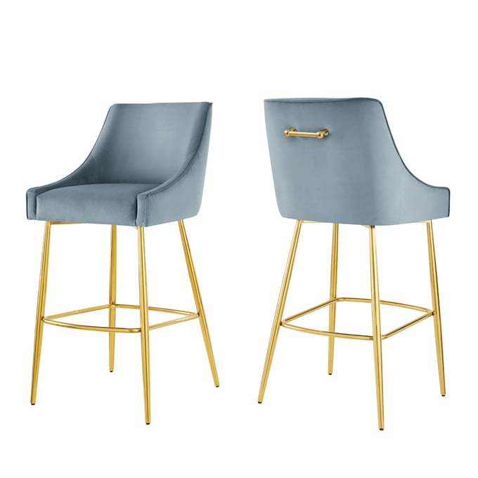 2 Modway Furniture Discern Light Blue Bar Stools EEI-6037-LBU