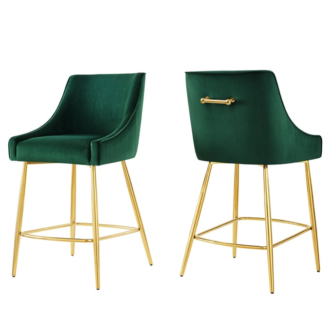 2 Modway Furniture Discern Green Counter Stools EEI-6038-GRN