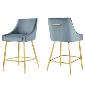 2 Modway Furniture Discern Light Blue Counter Stools