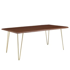 Modway Furniture Ardor Gold Walnut 74 Inch Dining Table