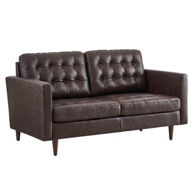 Modway Furniture Exalt Brown Leather Loveseat