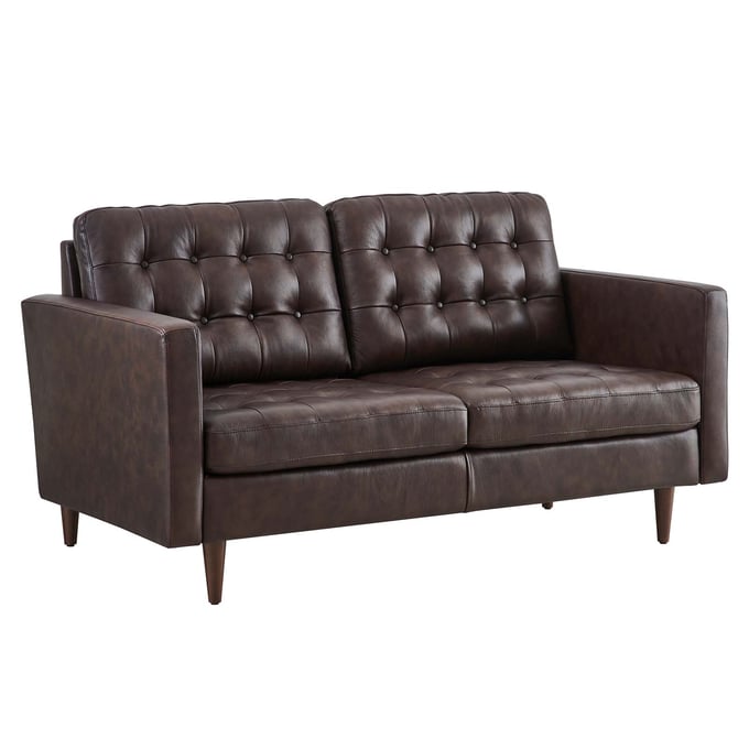 Modway Furniture Exalt Brown Leather Loveseat EEI-6100-BRN