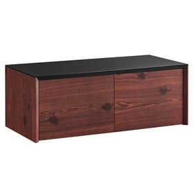 Modway Furniture Kinetic Black Cherry Wall Mount Office Storage Cabinet