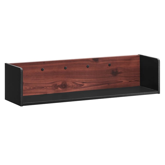 Modway Furniture Kinetic Black Cherry Wall Mount Shelf EEI-6208-BLK-CHE