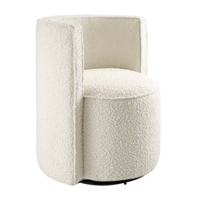 Modway Furniture Della Ivory Boucle Swivel Chair