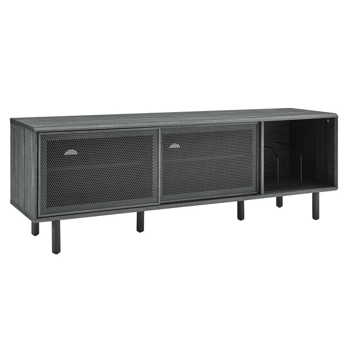 Modway Furniture Kurtis Charcoal 67 Inch TV and Vinyl Record Stand EEI-6236-CHA