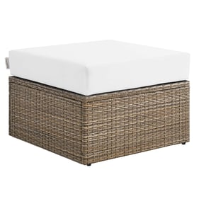 Modway Furniture Convene Cappuccino White Outdoor Patio Ottoman