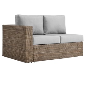 Modway Furniture Convene Cappuccino Gray Outdoor Patio Left Arm Loveseat