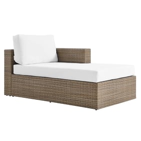 Modway Furniture Convene Cappuccino White Outdoor Patio Right Arm Chaise