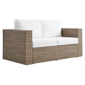 Modway Furniture Convene Cappuccino White Outdoor Patio Loveseat