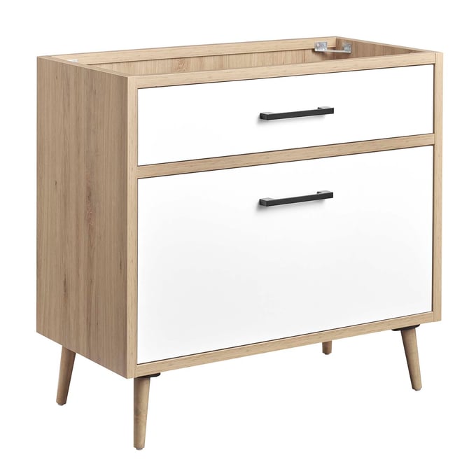 Modway Furniture Maverick Oak White 36 Inch Bathroom Vanity Cabinet EEI-6268-OAK-WHI