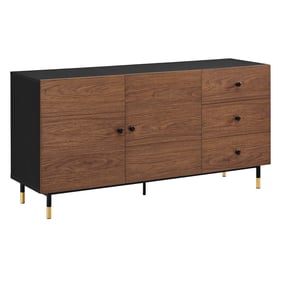 Modway Furniture Nexus Black Walnut Storage Cabinet Sideboard