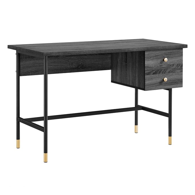 Modway Furniture Nexus Black Charcoal Office Desk EEI-6284-BLK-CHA