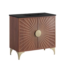 Modway Furniture Daylight Black Walnut 36 Inch Bathroom Vanity