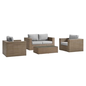 Modway Furniture Convene Cappuccino Gray 4pc Outdoor Set