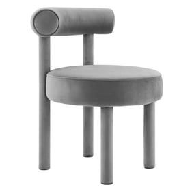 Modway Furniture Toulouse Gray Velvet Dining Chair