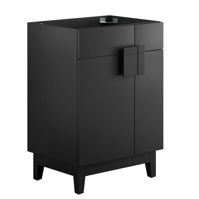 Modway Furniture Miles Black 24 Inch Bathroom Vanity Cabinet EEI-6399-BLK