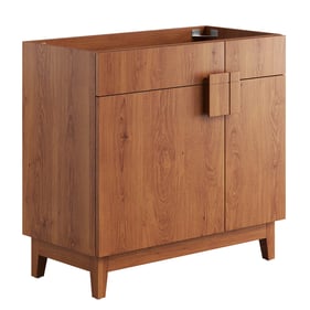 Modway Furniture Miles Walnut 36 Inch Bathroom Vanity Cabinet