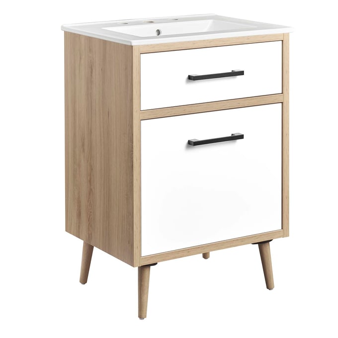 Modway Furniture Maverick White Oak 24 Inch Bathroom Vanity EEI-6498-WHI-OAK