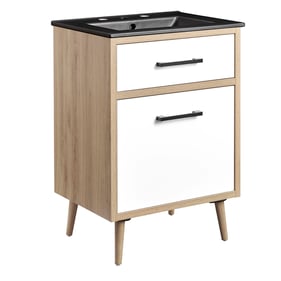 Modway Furniture Maverick Black Oak 24 Inch Bathroom Vanity