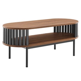 Modway Furniture Fortitude Walnut Black Coffee Table