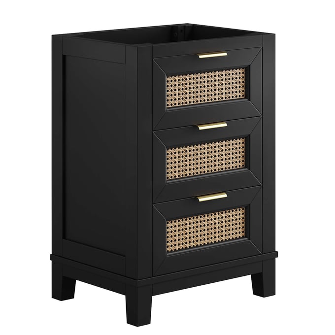 Modway Furniture Dixie Black 24 Inch Bathroom Vanity Cabinet EEI-6625-BLK