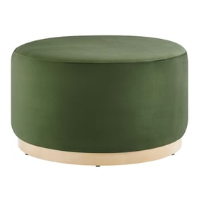 Modway Furniture Tilden Natural Moss Green Velvet 29 Inch Round Ottoman