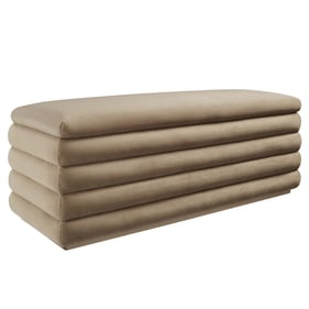 Modway Furniture Mezzo Taupe Velvet Storage Bench