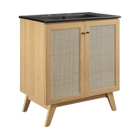 Modway Furniture Soma Oak Black 30 Inch Bathroom Vanity