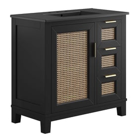 Modway Furniture Dixie Black 36 Inch Bathroom Vanity Cabinet