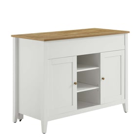 Modway Furniture Garland Oak White Kitchen Island